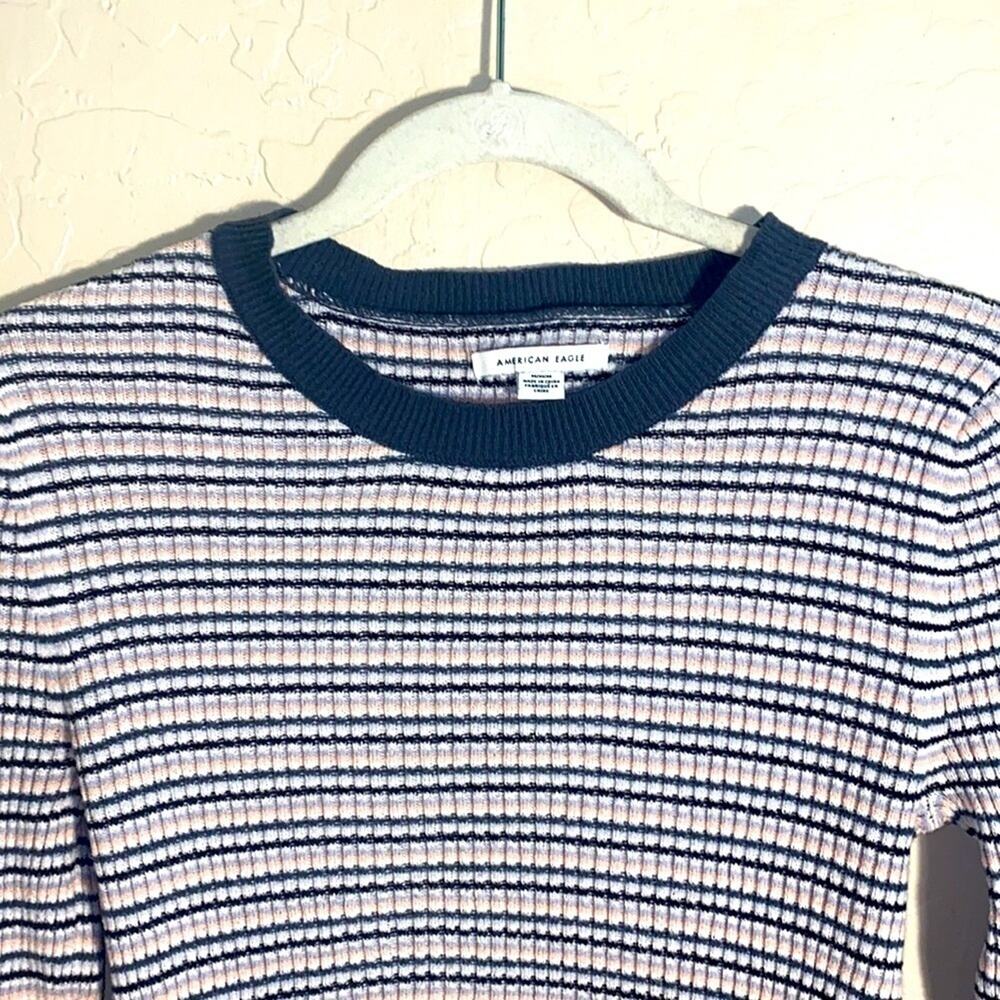 American eagle ribbed striped long sleeve shirt - Picture 2 of 6